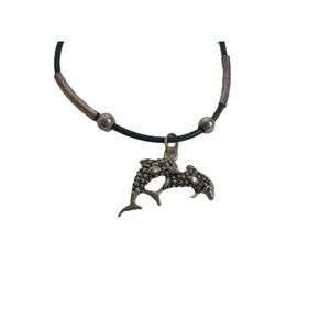 Vintage Double Dolphins on Cord Choker